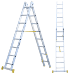 Escalera transformable de 2 tramos, de aluminio, Escaleras Arizona