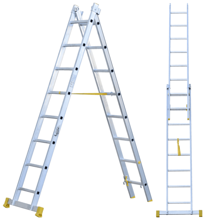 Escalera transformable de 2 tramos, de aluminio, Escaleras Arizona