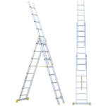 Escalera transformable de 3 tramos, de aluminio, Escaleras Arizona