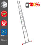 Escalera de aluminio extensible con cuerda EN200 de Faraone