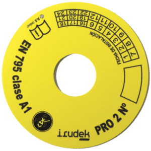 Placa informativa para punto anclaje PRO2 de Irudek